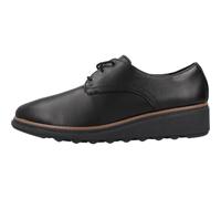 Clarks - Chaussures en Cuir Élégantes à Lacets - Femme - Chaussures - Noir - Taille: 41 EU