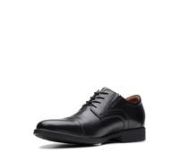 Clarks - Chaussures Whiddon Plain pour Hommes, 44 EU Large, Black Leather