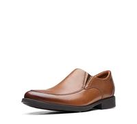 Clarks - Chaussures Whiddon Step pour Hommes, 44 EU Large, Dark Tan Leather