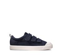 CLARKS City Vibe K Sneakers Basses, Navy Canvas, 29.5 EU