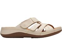 Clarks Claquettes Cecily pour femme, Cuir crème, 8 Narrow