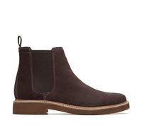 Clarks Clarkdale Easy Mens Chelsea Boots 43 EU Dark Brown Suede