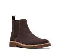 Clarks Clarkdale Easy Mens Chelsea Boots 46 EU Dark Brown Suede
