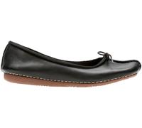 Clarks Clarks Black Freckle Ice Leather Ballerina Shoes Black EU 41 (UK 7)