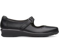Clarks Clarks Black Wide Fit (E) Hope Henley Leather Mary Jane Shoes Black EU 38 (UK 5)