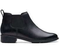 Clarks Clarks Black Wide Fit (E) Leather Havisham Top Boots