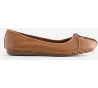 Clarks Clarks Brown Freckle Ice Leather Ballerina Shoes Brown EU 39.5 (UK 6)