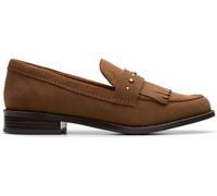 Clarks Clarks Brown Walnut Suede Hana Loafer Shoes Brown 4 EU 37