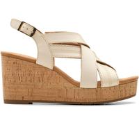 Clarks Clarks Cream Standard Fit (D) Leather Sabina Sling Sandals