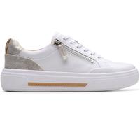 Clarks Clarks Silver Standard Fit (D) Combi Leather Hollyhock Zip Trainers