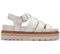 Clarks Clarks White Leather Orianna Twist Sandals