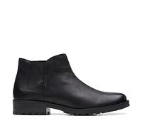 Clarks Clarkwell Demi Chukka Bottes pour femme, Cuir noir, 38 EU