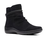 Clarks Cora Braid Boot Bottines pour femme, Daim noir, 39 EU