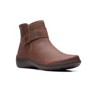 Clarks Cora Rae Bottines pour femme, Cuir brun foncé., 37 EU