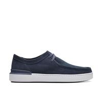 Clarks Courtlite Seam Navy, Chaussures à Lacets en Nubuck et Cuir Bleu pour Homme