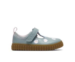 Clarks Cove Spring T. Childrens Green Floral, 5.5