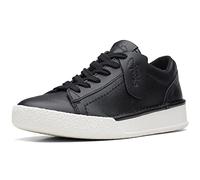 Clarks Craft Cup Walk Baskets pour Femme, Cuir Noir Noir, 39 EU