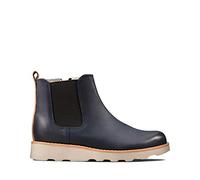 Clarks Crown Halo K Bottes Chelsea, Bleu (Navy Leather Navy Leather), 29 EU