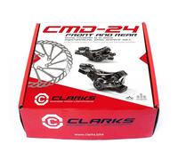 Clarks Cycle Systems CMD-24 Kit de frein à disque mécanique, avec rotors et supports IS, 180/160 mm, noir