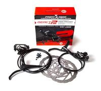 Clarks Cycle Systems React-2 Kit de freins à disque hydrauliques avant et arrière Piston Noir 180/160 mm