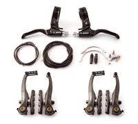Clarks Cycle Systems: V-Brakeset F&R in Black inc. Cables, Steel Guide Pipes & B