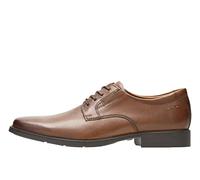 Clarks Derby Tilden Plain Derbys pour Homme, Cuir Marron foncé., 44 EU
