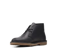 Clarks Desert Boot Bushacre 3, Bottine Chukka Homme, Cuir Noir, 44 EU