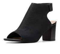 Clarks Deva Bell, Sandales Bride arrière femme, Noir (Black Nubuck Black Nubuck), 39 EU