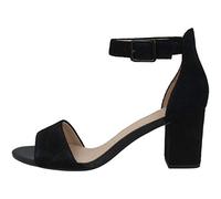Clarks Deva Mae, Escarpins bride cheville Femme, Noir (Black Suede), 37 EU