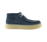 Clarks - Élégantes bottes à lacets en daim bleu - Homme - Chaussures - Bleu - Taille: 44 EU