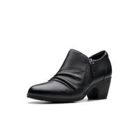 Clarks Emily2 Braley Bottes Courtes à la Cheville pour Femme, Cuir Noir | Bottes décontractées