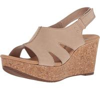 Clarks Épingles Bari Plateforme pour femme, Nubuck couleur sable, 38.5 EU Large