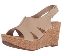 Clarks Épingles Bari Plateforme pour femme, Nubuck couleur sable, 40.5 EU
