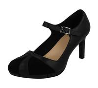 Clarks Escarpins à talons pour femme avec boucle Ambyr Light - Cuir noir - Taille 39 - Taille US 8W
