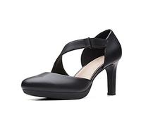 Clarks Escarpins Ambyr Glow pour Femme, Cuir Noir, 41.5 EU
