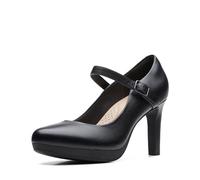 Clarks Escarpins Ambyr Shine pour Fille, Cuir Noir., 36.5 EU