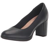 Clarks Escarpins Bayla Skip pour Femme, Cuir Bleu Marine, 44 EU