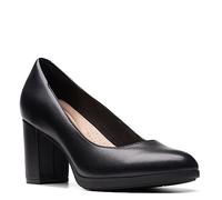Clarks Escarpins Bayla Skip pour Femme, Cuir Noir, 41 EU