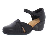 Clarks Emily Rae Pump, Black Leather, 7.5 Medium