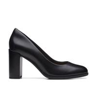 Clarks - Escarpins Freva 85 Court en cuir noir - Femme - Chaussures - Noir - Taille: 35 1/2 EU