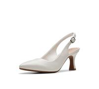 Clarks Escarpins Kataleyna Step pour Femme, Cuir Blanc cassé, 42 EU