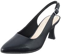 Clarks Escarpins Kataleyna Step pour Femme, Cuir Noir Noir, 39.5 EU