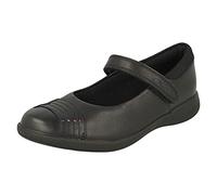 Clarks Etch Beam K Ballerines pour Fille, Cuir Noir, 32 EU