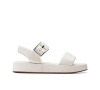 Clarks Femme Alda Strap Sandale, Blanc, 38 EU