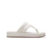 Clarks Femme Alda Walk Sandale, Blanc cassé Lea, 36 EU