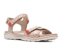 Clarks Femme Amanda Sprint Sandales de Sport, Suède Sable, 41 EU