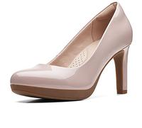 Clarks Femme Ambyr Joy Pompe, Synthétique Verni Dusty Rose, 40 EU