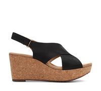 Clarks Femme Annadel Eirwyn Sandal, Black Nubuck, 38 EU