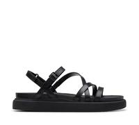 Clarks Femme Aristella Rose Sandale, Black Leather, 35.5 EU