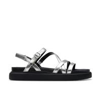 Clarks Femme Aristella Rose Sandale, Silver Metallic, 39.5 EU